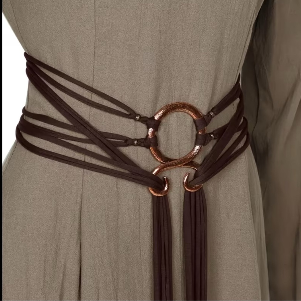 Chic Brown Belt with Copper Detailing